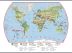 Large Primary World Wall Map Environmental (Hanging bars)