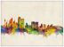 Large Sydney City Skyline (Wood Frame - White)