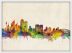 Medium Sydney City Skyline (Wood Frame - White)