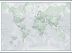 Large The World Is Art - Wall Map Rustic (Hanging bars)
