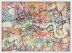 Medium Watercolour Map of London (Wood Frame - White)