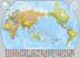 World Pacific-centred Wall Map with flags
