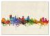 Extra Small Baltimore Maryland Watercolour Skyline (Canvas)