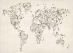 Floral Swirls Map of the World