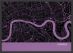 A3 London City Street Map Print Mauve (Wood Frame - Black)