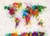 Paint Splashes Map of the World