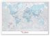 Medium Personalised World Is Art - Wall Map Aqua (Canvas)