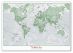 Medium Personalised World Is Art - Wall Map Green (Canvas)