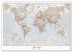 Small Personalised World Is Art - Wall Map Neutral (Canvas)
