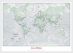 Medium Personalised World Is Art - Wall Map Rustic (Wood Frame - White)