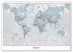 Small Personalised World Is Art - Wall Map Teal (Canvas)
