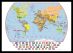 Medium Primary World Wall Map Political with flags (Pinboard & framed - Black)