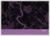 Small Rome City Street Map Print Mauve (Wood Frame - White)
