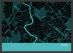 A3 Rome City Street Map Print Turquoise (Wood Frame - Black)
