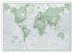 Medium The World Is Art - Wall Map Green (Canvas)