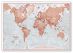 Medium The World Is Art - Wall Map Red (Canvas)