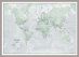 Medium The World Is Art - Wall Map Rustic (Pinboard & framed - Silver)