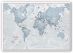 Medium The World Is Art - Wall Map Teal (Canvas)