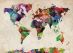 Urban Watercolor Map of the World