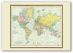 Extra Small Vintage Bartholomew Political World Map 1914 (Canvas)