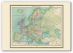 Extra Small Vintage Political Europe Map 1922 (Canvas)