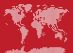 World Map Love Hearts