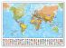 Medium World Wall Map Political with flags (Canvas)