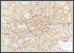Large Central London street Wall Map (Wood Frame - Black)
