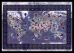 Medium Mythical Monster World Map (Pinboard & framed - Black)