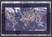 Medium Mythical Monster World Map (Wood Frame - Black)