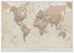 Large Personalised Antique World Map (Wood Frame - White)