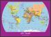 Large Personalised Child's World Map (Wood Frame - Black)