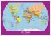 Medium Personalised Child's World Map (Wood Frame - White)