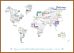 Large Personalised Our Bucket List World Map (Wood Frame - Teak)