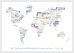 Small Personalised Our Bucket List World Map (Pinboard & wood frame - White)