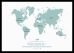 Medium Personalised Travel Map of the World - Rustic (Pinboard & framed - Black)