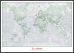 Large Personalised World Is Art - Wall Map Rustic (Wood Frame - Black)