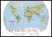 Huge Primary World Wall Map Environmental (Pinboard & framed - Black)