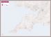 South West England Postcode District Map (Pinboard & framed - Silver)