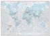 Large The World Is Art - Wall Map Aqua (Pinboard)