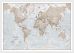 Medium The World Is Art - Wall Map Neutral (Pinboard & wood frame - White)