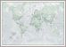 Large The World Is Art - Wall Map Rustic (Pinboard & framed - Silver)