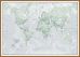 Large The World Is Art - Wall Map Rustic (Wood Frame - Teak)