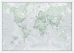 Large The World Is Art - Wall Map Rustic (Wood Frame - White)
