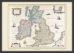 Small Vintage British Isles World Map Willem and Johan Blaeu 17th Century (Pinboard & wood frame - Black)