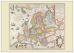 Large Vintage Gerard Mercator Europe Map 1606 (Wood Frame - White)