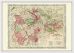 Small Vintage Johnsons Map of Germany No 2 (Pinboard & wood frame - White)