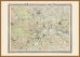 Large Vintage London Map from the Royal Atlas 1898 (Wood Frame - Teak)