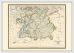 Small Vintage Map of Southern Germany (Wood Frame - White)