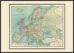 Large Vintage Political Europe Map 1922 (Wood Frame - Black)